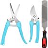 PEUTIER 3pz Tagliaunghie per Capre & Raspa per Zoccoli, Tronchesini Cesoie per Zoccoli Testa Curva/Dritta Lima a Ferro di Cavallo per Zoccoli di Animali di Capra Pecora Agnello Maiale (Blu)