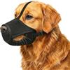 Colenumone Traspirante Maglia Cane Museruola - Anti-morso, Masticare & Scavenging, Regolabile No-sfregamento Trim per Cani di Piccola/Media/Grande Taglia (S-XL) (Nero,M)