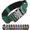 Ledeak Collare Tattico per Cani con Maniglia di Comando, Collare Tattico Regolabile con Fibbia in Metallo, Collari Militare in Nylon per Cani di Taglia Media e Grande Addestramento (Verde Scuro, M)