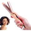 UMIGA Mini ferro arricciacapelli da 25 mm per capelli corti, ferro arricciacapelli da viaggio con display LCD, 5 temperature regolabili 120 - 200 ℃, doppio voltaggio con morsetto