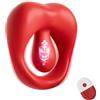 Roluck Anello Vibrante Cock Ring con Lingua Regolabile a 360°, Anello Vibrante per Lei e Lui, Anello Pene con 10 Modalità di Vibrazione, Ingrandimento del Pene, Prolungamento Della Durata