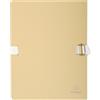 Exacompta - rif. 370E - cartone da 10 cartellette con dorso estensibile in carta telata colorata - dorso estensibile fino a 13 cm - chiusura con cinghia - dim 24X32 cm - per formato A4 - col. mastice