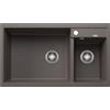 BLANCO METRA 9 527304, Silgranit grigio vulcanico, piscina principale sinistra, senza controllo di scarico