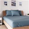 Soleil d'ocre Maglia Uccisione Coperchio, Cotone, Blu, 160 x 200 cm