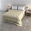 Italian Bed Linen Trapunta Invernale WaterWashed Matrimoniale 250x250 cm, Made in Italy, Piumone Imbottito 300gr, Coperta Lavabile NO STIRO - colore CREMA
