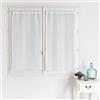 HomeMaison.com Set di 2 vetrate a righe in tinta unita, tenda a righe, 60 x 120 cm, con orlo passante, tenda da finestra, moderna
