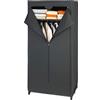 Wenko 43821020100 Armadio Deep Nero con Ripiano, Materiale Plastico, Acciaio, 50 x 160 x 75 cm, Nero