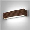 Goeco Lampada da Parete LED, 18W Applique LED in Legno Luce Notturna Moderno Luce Bianca Fredda da 6500K per Camera da Letto Scala Corridoio
