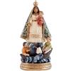DRW Statuetta Madonna della Carità del Rame Resina dipinta a mano (15 cm)