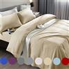 SONORO KATE Set di lenzuola super morbide in microfibra a 1800 fili, di lusso egiziano, adatto per materassi con tasche profonde da 18-54 cm, 6 pezzi (beige, king)