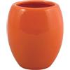 MSV - Portaspazzolino Java - Bicchiere - Ø 7,5 x 11,5 cm - Arancione - Design Moderno per Il Bagno - Superficie Facile da Pulire - Ideale per spazzolini e Accessori