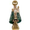 DRW Figura vergine di Covadonga verde resina dipinta a mano 12 cm