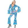 W WIDMANN MILANO Party Fashion - Costume anni '70 stile disco, hippie, tuta, Dancing Queen, tuta intera
