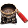Zap Impex ® Bello regalo di Natale nuovo a mano in ottone 5 Buddha ciotola audio tibetana suono meditazione Yoga ciotole 4 pollici