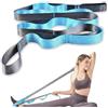 KINDLUME Fascia Elastica Fitness, Banda Elastica Fitness Con 10 Anelli, Cinghia per Stretching e Yoga, per Palestra, Allenamento a Casa, Fasce Elastiche Fitness, Stretching