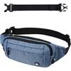 WATERFLY Marsupio da uomo e donna: piccolo marsupio sportivo bum hip bag uomo donna vita fanny pack con cintura di prolunga per viaggi escursionismo addestramento cani all'aperto blu, Blu, s, Cintura