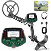 OMMO Metal Detector Professionali per Adulti e Bambini, Pinpointer Metal Detector Ricaricabile USB, 3 Modalità, Alta Precisione, Bobina di Ricerca Impermeabile IP68, Verde