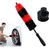 Kaslaider Spazzola Cerchi Auto Kit 2 Pezzi, Spazzola Pulizia Ruote e Pneumatici Manico Lungo 40cm Microfibra Morbida AntiGraffio, Pennello Auto Detailing Interni Esterni