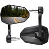 evermotor Specchietti Moto Omologati E per Filettature M8*1.25, 2 pezzi | 360° Regolabili Specchietti Bar End, Specchietto Moto Manubrio Compatibili con Manubri Ø 13-15 mm e 17-19 mm, Alluminio