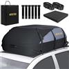 GADLANE Borsa da Tetto per Auto 550L, Impermeabile, con 6 Cinghie Robuste, Tappetino Antiscivolo e Borsa Portaoggetti per Auto, SUV, Viaggi, Vacanze (Grigio/Nero)