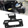 QJY-Motor Part-Store CFMOTO 450NK 450SS Portatarga Moto Supporti Per Targhe per CF MOTO 450NK 50S 450SS 450SR 250SR 300SR 2022 2023 2024 2025 - Nero