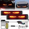 CXYP 2pcs Diavolo Occhi Luce Per Auto Occhi Led Per Camion, Display Led Programmabile Led Segno Di Corsa Segno Illuminato Personalizzato Per Auto, Camion,Bluetooth USB 5V (4.72in*23.4in)*2 Set)