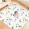 eSynic Tappetino da Gioco Pieghevole per Bambini 150x180cm, Antiscivolo a 4 Strati ed Educativo con Design Animali e Numeri, Tappeto Neonato per Gattonamento, Picnic e Recinti, Lavabile in Lavatrice