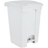 Adatto-M T115700 Pattumiera a pedale in plastica Bianca 70 litri (confezione da 3 pezzi)