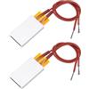 QUARKZMAN 2 Pz Elemento riscaldante PTC Piastra riscaldante PTC AC DC 220V | 11W-200W 270°C, Involucro alluminio Ceramica Film polimide, Ceramica termostatica isolata, Piastra riscaldatrice