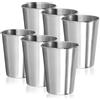 com-four® 6 bicchieri in acciaio inox, acciaio inox 304, tazze leggere 250 | infrangibili e senza BPA