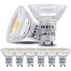 DEIFUA Confezione da 6 lampadine LED GU10, luce bianca calda, 2700 K, 3,5 W, 385 lumen, sostituisce lampadine alogene da 50 W, non dimmerabili, riflettore senza sfarfallio, angolo di diffusione a