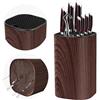 Qoosea Ceppo Coltelli da Cucina Vuoto, Qoosea 3 in 1 Ceppo Portacoltelli da Cucina con Slot Porta, Staccabile Portacoltelli Universal per Una Facile Pulizia Salvaspazio-Marrone