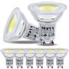DEIFUA Confezione da 6 lampadine LED GU10, luce bianca diurna, 5000 K, 3,5 W, 385 lumen, sostituisce lampadine alogene da 50 W, non dimmerabili, riflettore senza sfarfallio, angolo di diffusione a