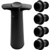 MSIHEY Pompa sottovuoto per vino con set di tappi per bottiglie, conservante per vino rosso, nero