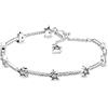 PANDORA Passions Bracciale con stelle in argento Sterling con zirconi cubici trasparenti, 16