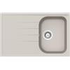 SCHOCK | Lavello Cucina Lithos D100S 1 Vasca Small con Gocciolatoio, Vasca Reversibile, Materiale Cristalite®, Colore New Alumina, 790x500mm