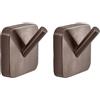 Gedy Tonga 2 Ganci Singoli Appendiabiti Bagno da Muro, Fissaggio Tramite Viti o Adesivo Incluso, Finitura Oro Rosa, 2 Ganci Appendi Accappatoio da Muro Realizzati in Acciaio Inox e Cromall