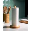 ZGDYi Portarotolo da Cucina in Legno,Porta Scottex Cucina da Tavolo per Piano di Lavoro,Supporto Rotolo Carta Cucina Verticale,Porta Rotolo di Carta in Legno Stabile e Decorativo per Cucina e Sala Pranzo