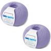 Kalapanta Gomitoli per maglia e uncinetto 100% Pura Lana Vergine Merino Extrafine by Lana Gatto, Made in Italy. Linea Super Soft, lana di qualità superiore, 100 g. 250 mt, (Lilla - 10180, 2)