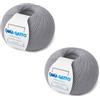 Kalapanta Gomitoli per maglia e uncinetto 100% Pura Lana Vergine Merino Extrafine by Lana Gatto, Made in Italy. Linea Super Soft, lana di qualità superiore, 100 g. 250 mt, (Grigio Perla - 12504, 2)