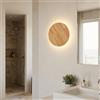 B·LED BARCELONA LED BARCELONA LED Applique murale in legno LUNE 12W Ø20cm luce calda 3000K luce indiretta design nordico moderno lampada da parete per interni camera soggiorno corridoio scala IP20