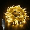 ALLBASA Ghirlanda luminosa 8 modalità, 10 m, 100 LED, decorazione romantica per albero di Natale, matrimonio, festa, ghirlanda interna (nuovo bianco caldo, filo trasparente)