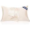 AliLeader Federa in raso 50 x 75 - Simile alle federe in seta Set di 2, cura della pelle e dei capelli, federa per cuscino in raso (beige, 50 x 75 cm)