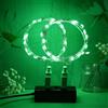 MUXIJIA 2 x luce stringa LED, 20 x LED 2M / 6.6Ft esterno/interno alimentatore USB impermeabile per camera da letto, cortile, matrimonio, Natale, fai da te, ecc. (Verde)