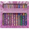 igadgitz home U7307 Set di 12 uncinetti con motivo a presa comoda di lusso (2-8 mm), ammortizzati, impugnatura comoda, ergonomici - Motivo Patchwork