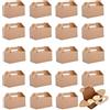 Bestevery 20 Pezzi Scatola Happy Meal, Scatola Carta Kraft Vintage, Box carta Kraft per Alimenti, Marrone, Box Cartone D'Imballaggio Caramella, per Biscotti, Pollo Fritto, Torte