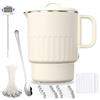 Roselee Sciogli Cera per Candele Elettrico Kit per Candele Fai da Te con Scalda Cera per Candele 1l/35oz,Termometro, 100 Stoppini, 100 Adesivi, 10 Porta Stoppini e Cucchiaio per Mescolare