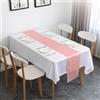 CNFQ - 10 runner per tavolo, in raso, decorazione sala da matrimonio, 275 x 30 cm (rosa nudo)