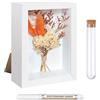 TAIHOBO Cornice Profonda, 12x17cm Cornice 3D, Cornice Profonda per Oggetti, Cornice Quadrata con Bouquet di Fiori Secchi Provette Pennarelli, da Appendere alla Parete o sulla Scrivania Decorazioni