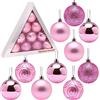 Christmas Concepts® Confezione di Palline di Albero di Natale da 10-60 mm - Baubles Decorati Lucidi, opachi e Glitterati ... (Rosa Confetto)